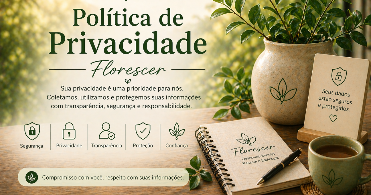 Política de privacidade Florescer com ambiente natural representando segurança de dados e proteção das informações do usuário
